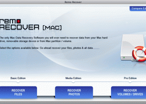 Remo Recover Mac Basic Edition screenshot