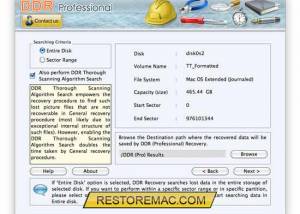 Restore Mac Software screenshot