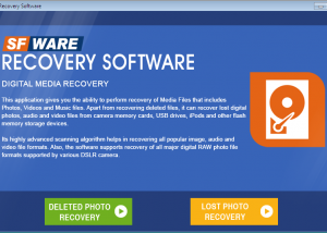 SFWare Digital Media Recovery Mac screenshot