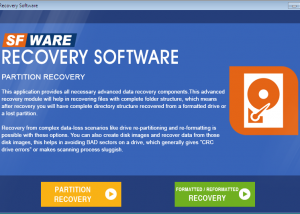 SFWare Partition Recovery Mac screenshot