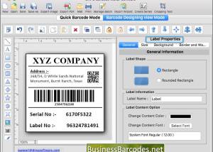 Standard Edition Mac Barcode Software screenshot