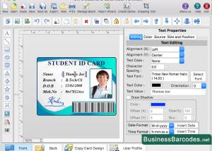 Student Id Card Designer for Mac OS screenshot