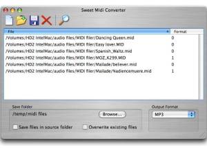 Sweet MIDI Converter for Mac OS X screenshot