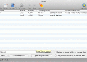 Switch Sound File Converter Free for Mac screenshot