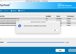 SysTools Mac PDF Unlocker screenshot