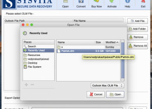 software - SysVita OLM Converter for Mac-PC 1.0 screenshot