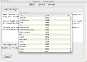 software - Tagerator for Mac OS X 1.1.0 screenshot