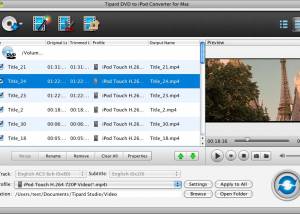 software - Tipard DVD to iPod Converter for Mac 4.2.02 screenshot