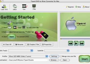 software - Tipard DVD to iRiver Converter for Mac 3.6.06 screenshot