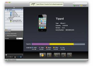 Tipard iPhone 4G Transfer Pro for Mac screenshot