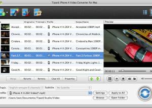 software - Tipard iPhone 4G Video Converter for Mac 3.6.08 screenshot