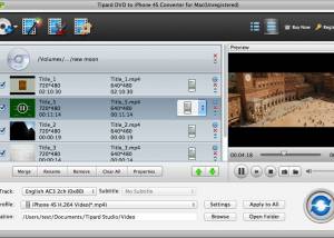 Tipard Mac DVD to iPhone 4S Converter screenshot