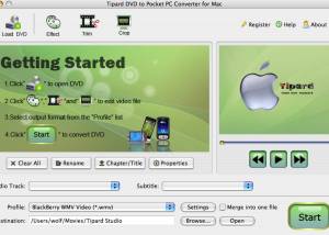 Tipard Mac DVD to Pocket PC Converter screenshot