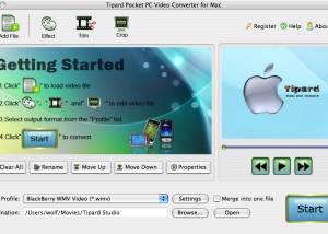 software - Tipard Pocket PC Video Converter for Mac 3.6.06 screenshot