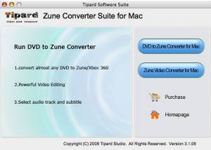 Tipard Zune Converter Suite for Mac screenshot