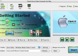 software - Tipard Zune Video Converter for Mac 3.6.06 screenshot