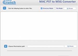 software - ToolsCrunch Mac PST to MSG Converter 1.0 screenshot