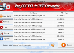 software - VeryPDF PCL to TIFF Converter for Mac 2.0 screenshot