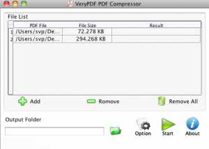 software - VeryPDF PDF Compressor for Mac 2.0 screenshot