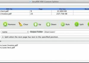 software - VeryPDF PDF Content Splitter for Mac 2.0 screenshot