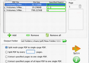 software - VeryPDF PDF Splitter for Mac 2.0 screenshot