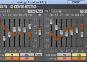 Voxengo Overtone GEQ for Mac OS X screenshot