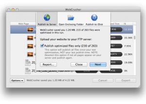 software - WebCrusher for Mac 2.3.1 screenshot