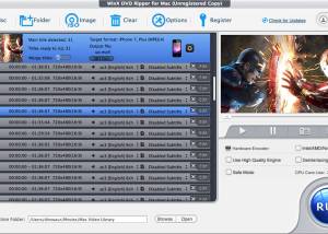 software - WinX DVD Ripper for Mac 6.7.1 screenshot